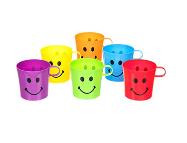 Invero Set mit 12 Kinderbechern mit lustigem Gesicht, 250 ml – lebendige Trinkbecher für Kinder zu Hause, Partys, Gartenveranstaltungen, Grillabende, Picknicks und mehr im Sale